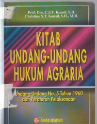 Image of Kitab Undang-Undang Hukum Agraria