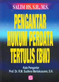 Image of Pengantar Hukum Perdata Tertulis (BW)